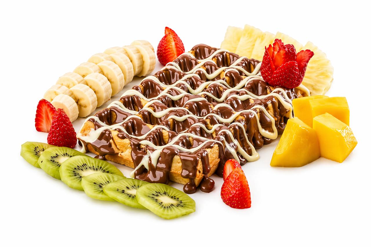 وافل  شوكولا فواكه