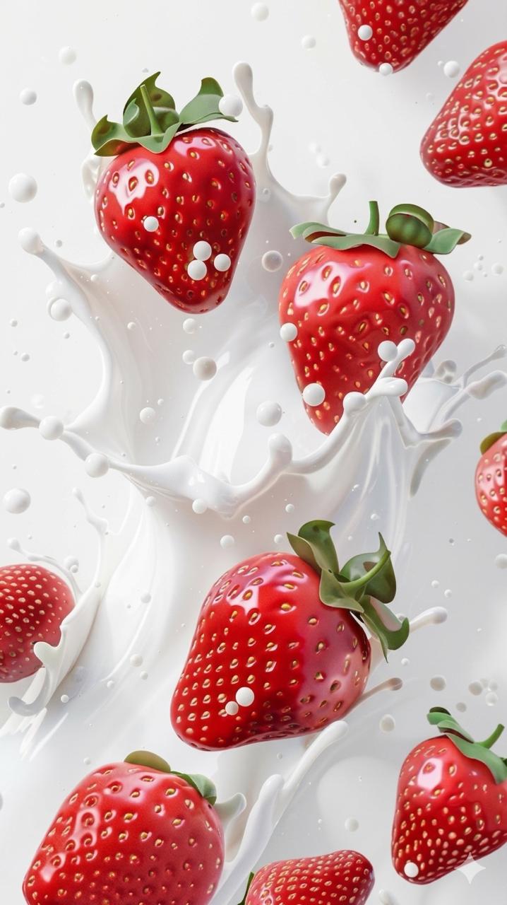 موز حليب  فراولة